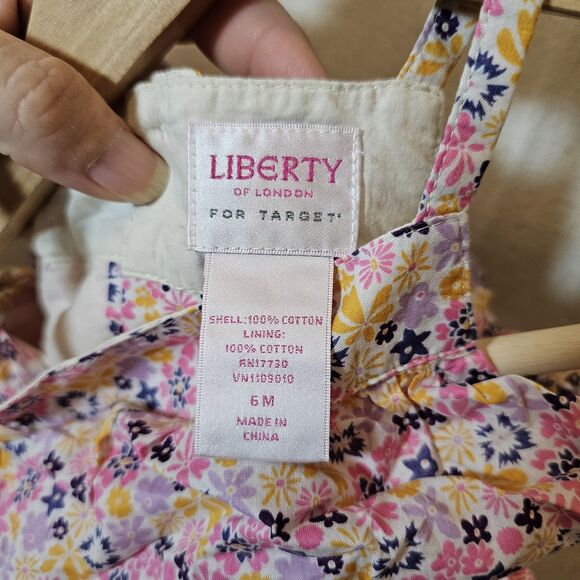 Liberty Of London Target Baby Romper Tiered Colorful Mixed Floral Print Size 6m - Picture 6 of 8